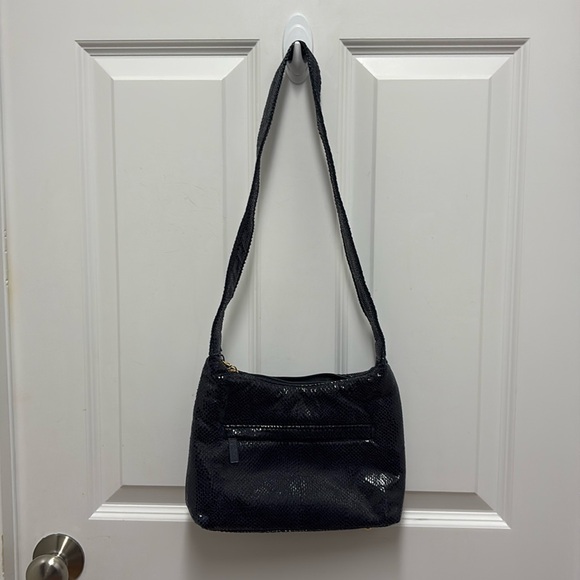 Pinky Genuine Leather‎ Navy Snakeskin Shoulder Bag - Picture 1 of 8